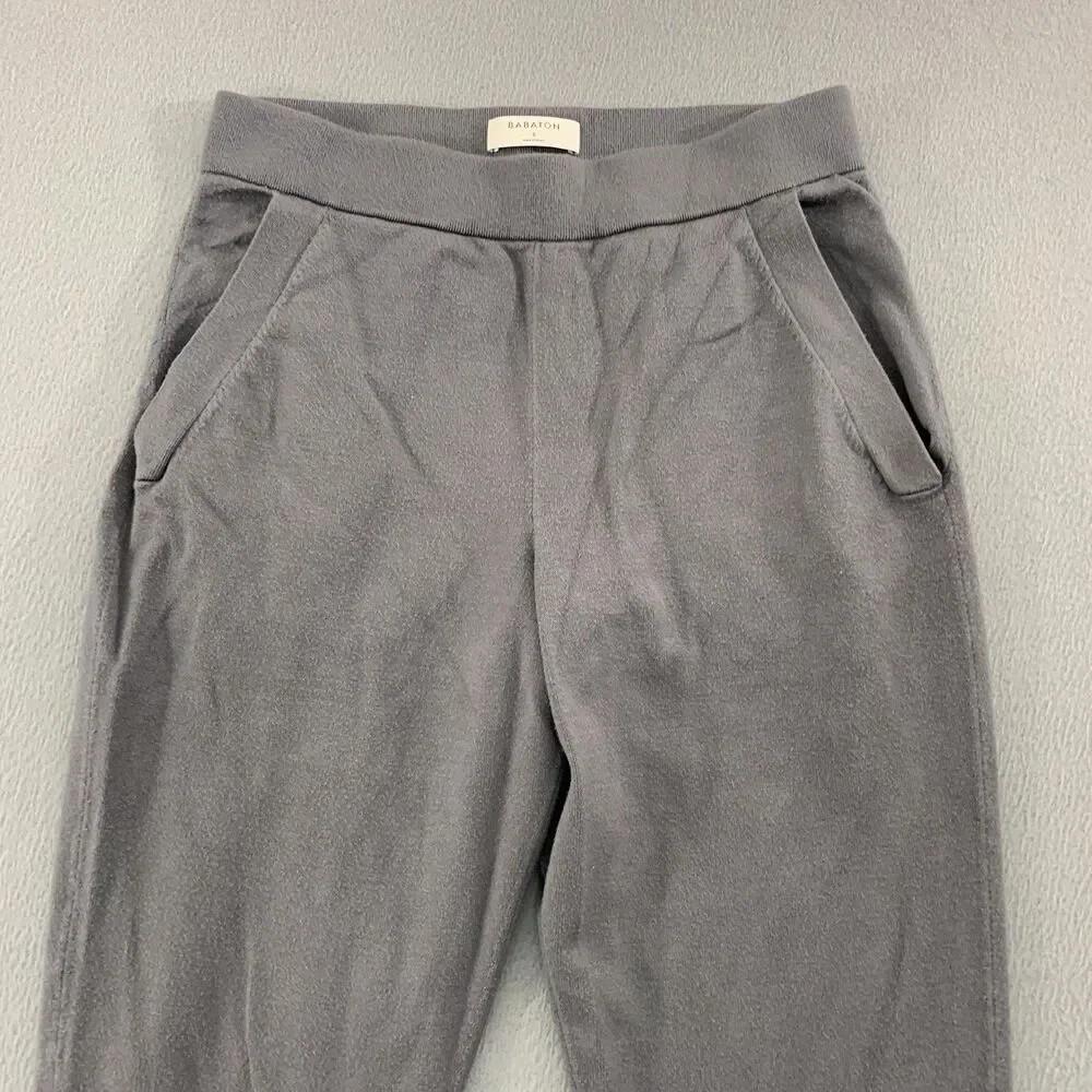 Aritizia Babaton Sweatpants Womens Small Gray Knit Jogger Elastic Waist Pockets